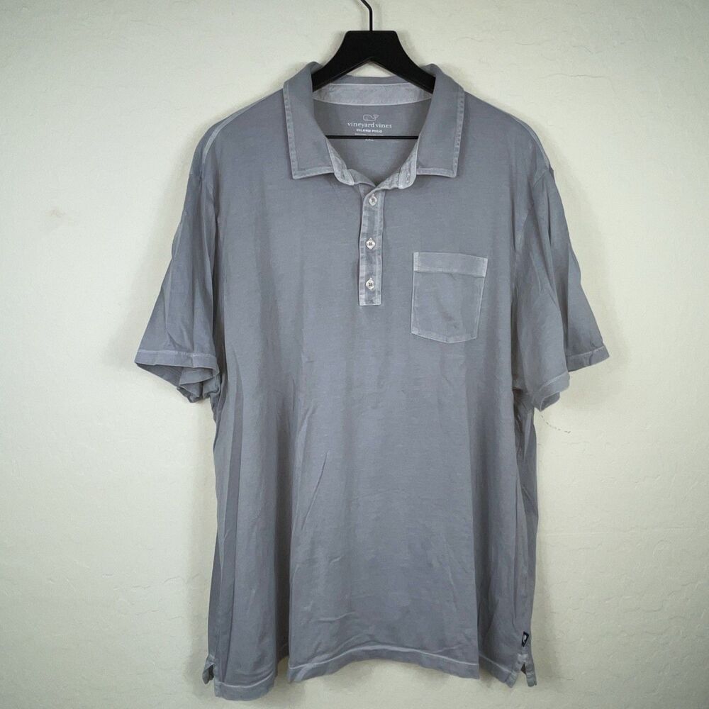 Vineyard Vines Size XXL Island Polo Mens Blue Pima Cotton Casual Golf Comfort
